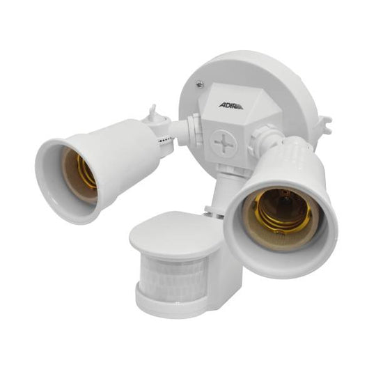 281803 Luminario intemperie 300w con sensor de movimiento blanco 1094 Adir
