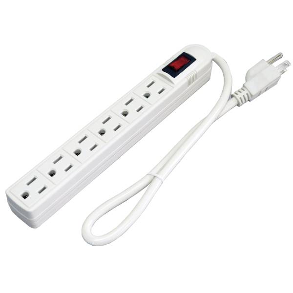 281816 Multicontacto con cable 32cm 06 contactos con indicador Adir
