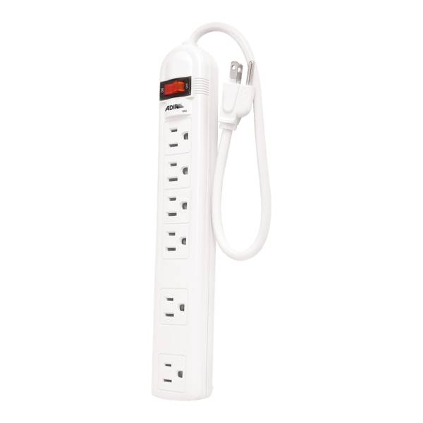 281817 Multicontacto con cable 32cm 06 contactos con indicador con supresor 110j Adir