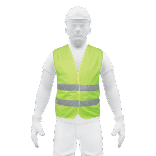 15602 Chaleco seguridad tela verde CHS-500V TRUPER