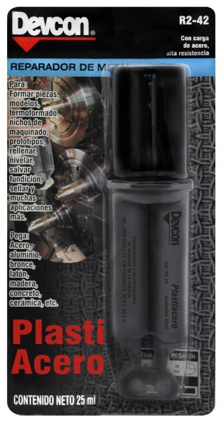 189954 Plastiacero normal gris 25 ml jeringa Devcon
