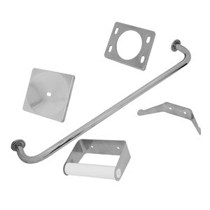 192985 Juego de accesorios para baño empotrar 5 pz cromado ABA Rugo