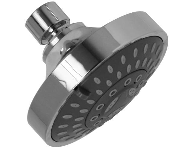 193193 Regadera sin brazo redonda 04" plastica cromada antisarro Asia 44AC Ru