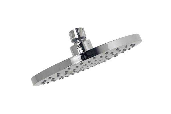 193194 Regadera sin brazo redonda 08" plastica cromada antisarro Hiroshima 44HC