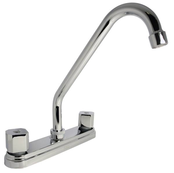 193202 Mezcladora fregadero de bronce tipo standard maneral standard 1/4 de vuelta cromada 8IS Rugo