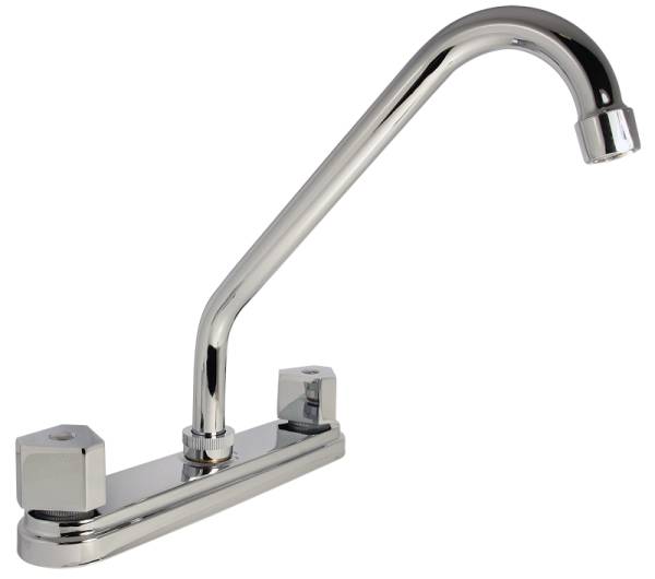 193205 Mezcladora fregadero de bronce tipo standard maneral standard 1/4 de vuelta cromada 8IR Rugo