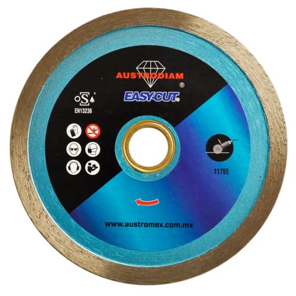 193364 Disco diamante 4" x 1/2" x 7/8" rin continuo easy cut 1502 Austromex