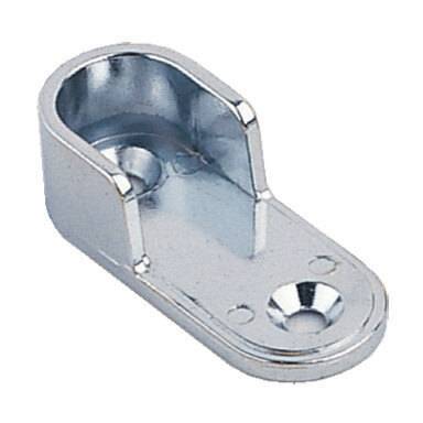 193824 Brida para tubo ovalado cromado con tornillos Handy Home