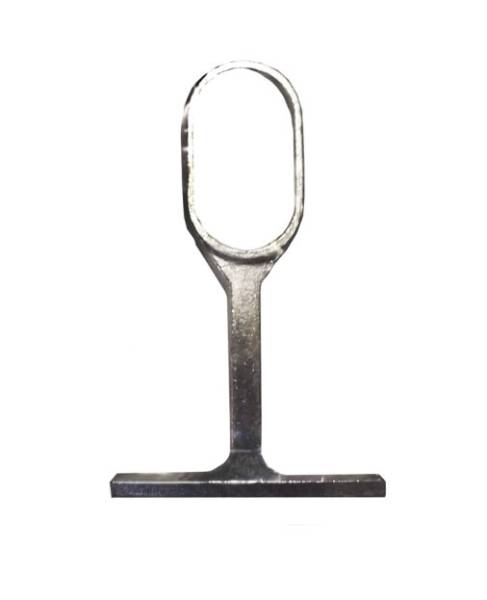 193825 Soporte central para tubo ovalado niquel con tornillo Handy Home