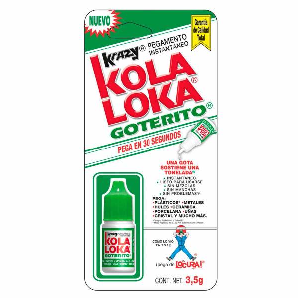 195324 Pegamento instantaneo 03.5gr goterito KLG Kolaloka