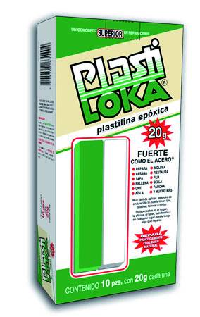 195328 Plastilina plastiloka verde/blanco 20g plastilina KOLALOKA