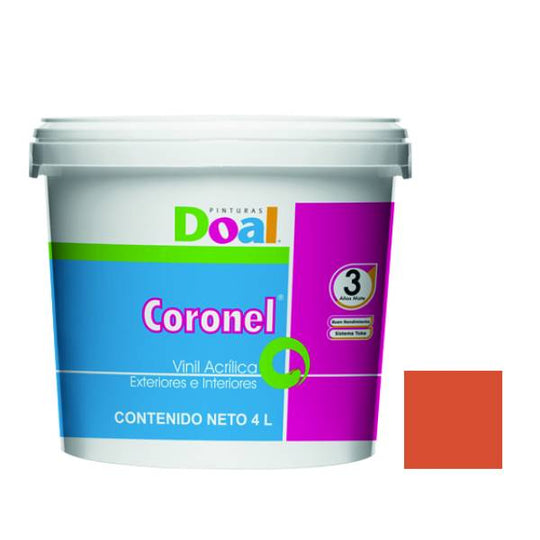 195580 Pintura vinil coronel mandarina 4.0 lt Doal