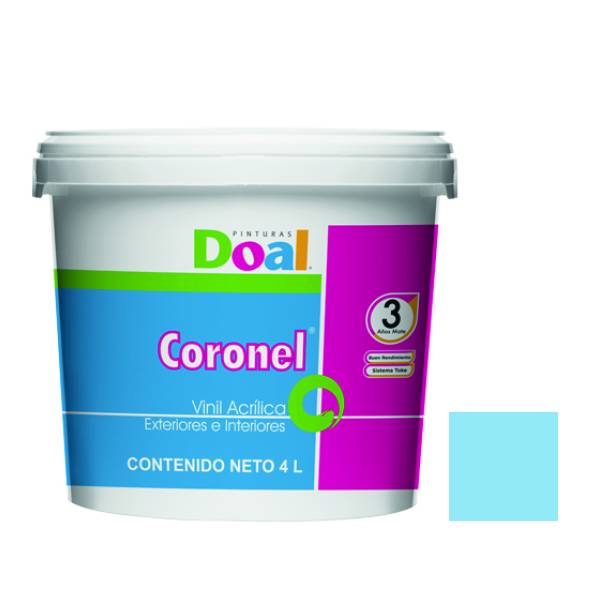 195587 Pintura vinil coronel azul horizonte 4.0 lt Doal