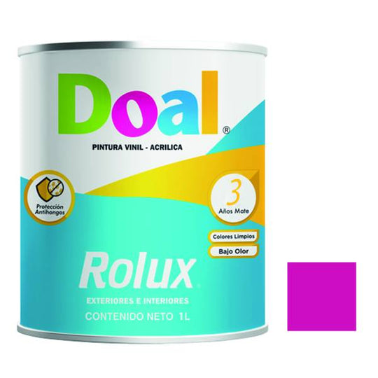 195614 Pintura vinil rolux rosa exotico 1.0 lt Doal