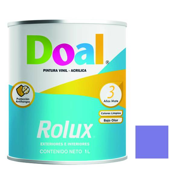 195618 Pintura vinil rolux lavanda 1.0 lt Doal