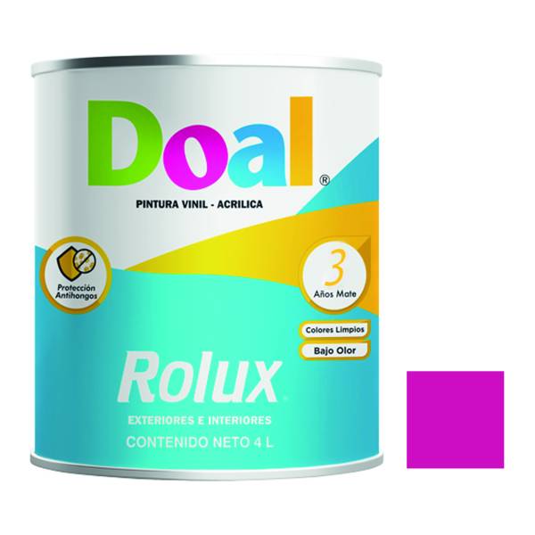 195628 Pintura vinil rolux rosa exotico 4.0 lt Doal