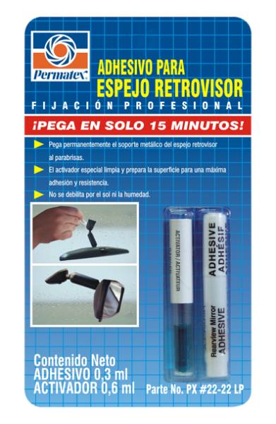 196018 Adhesivo para espejo retrovisor 3ml y 6ml PERMATEX