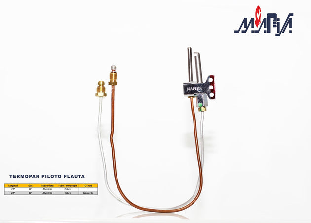 Termopar MAPISA MER-TPE-001B para gas natural de 22 pulgadas