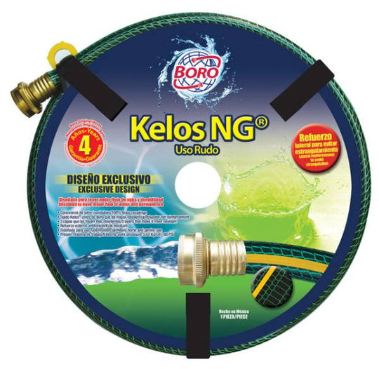 197294 Manguera jardin 4 capas tramada arm 013mm 1/2" 20mt cnx/metal KR Boro