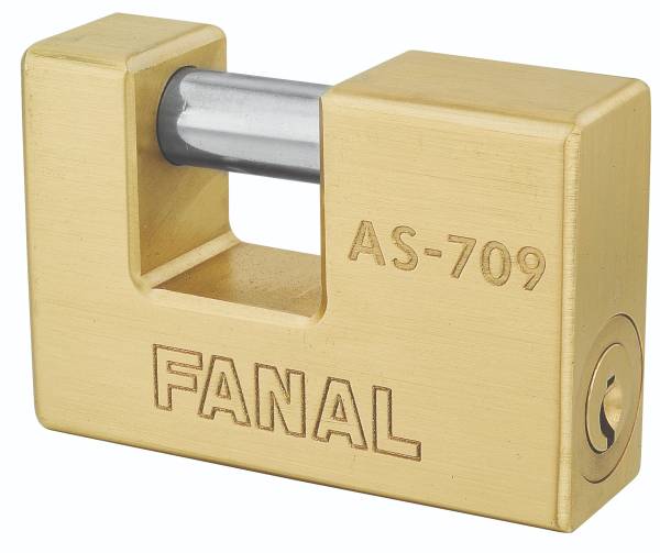 197598 Candado laton 75mm llave de puntos antipalanca pulido Fanal