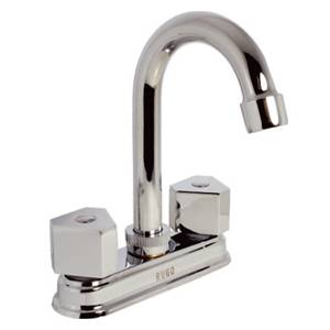 198185 Mezcladora lavabo de bronce tipo bar maneral standard 1/4 de vuelta cromada 24IR Rugo