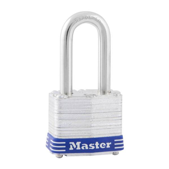 199088 Candado laminado 40mm llave tradicional gancho largo en blister Master Lock