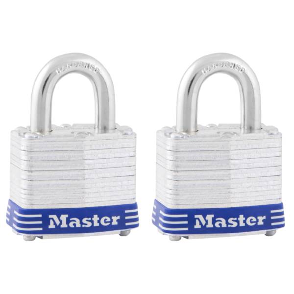 199089 Candado laminado 40mm llave tradicional gancho corto con 2pz Master Lock