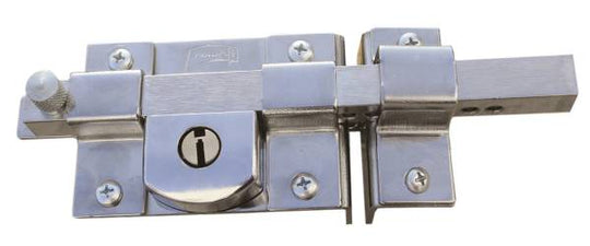 199527 Cerradura barra fija derecha llave tradicional cromada caja Phillips