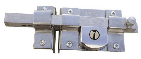 199534 Cerradura barra fija izquierda llave tradicional cromada caja Phillips
