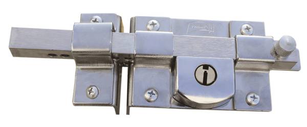 199534 Cerradura barra fija izquierda llave tradicional cromada caja Phillips