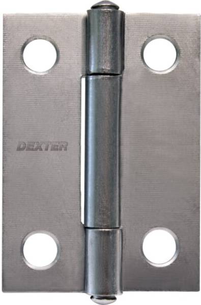 199537 Bisagra cuadrada ligera perno remachado sin tornillos 2" pulido 6437 Dexter