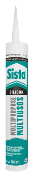 200112 Silicon multiusos cartucho 280ml negro Sista