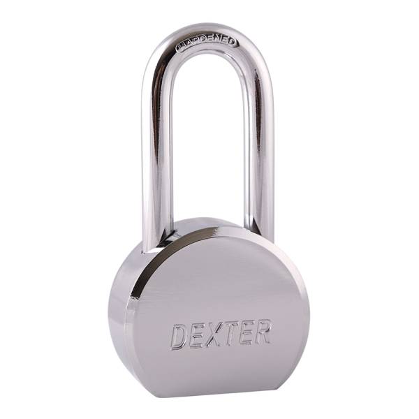 200125 Candado acero 65mm llave tradicional gancho largo niquel satinado Dexter
