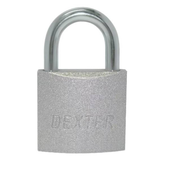 200275 Candado metalico 45mm llave tradicional gancho corto pulido en caja Dexter