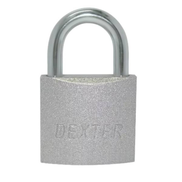 200275 Candado metalico 45mm llave tradicional gancho corto pulido en caja Dexter