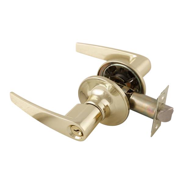 201839 Cerradura manija llave boton laton brillante onix Dexter