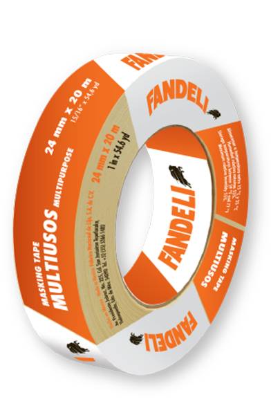 202005 Cinta masking tape 1" x 50 mt multiusos Fandeli