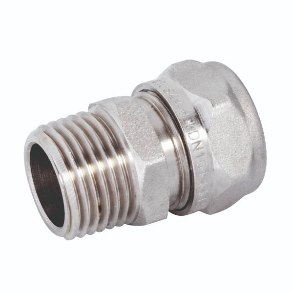 202075 Conector para gas rosca exterior 1/2" x 1/2" Iusa