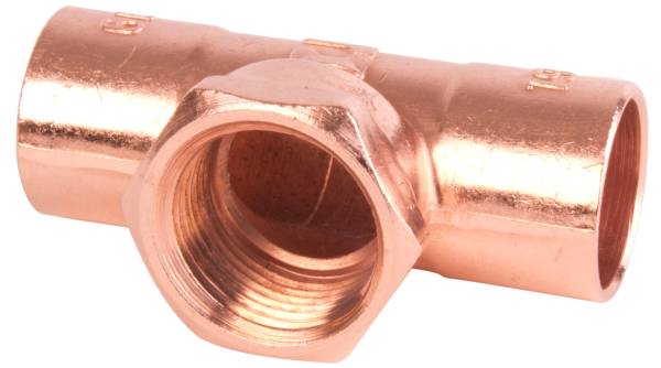 204046 Tee cobre rosca interior centro 013mm 1/2" standard