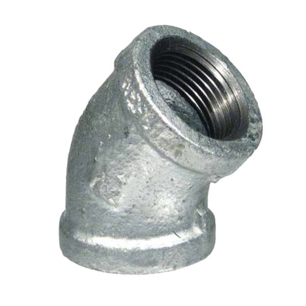 204061 Codo galvanizado 45 013mm 1/2" standard