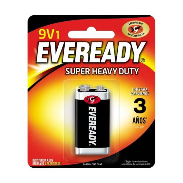 205231 Pila zinc-carbon 9v blister con 1 pz 1222-1 eveready