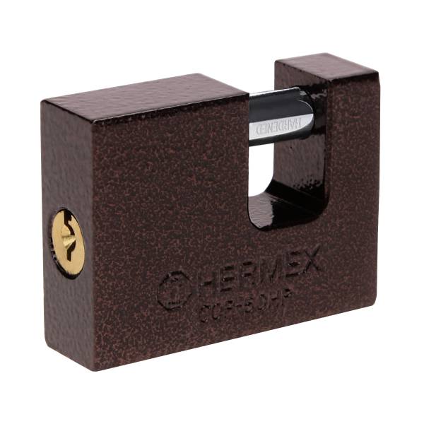 205830 Candado metalico 50mm llave tradicional antipalanca arena Hermex
