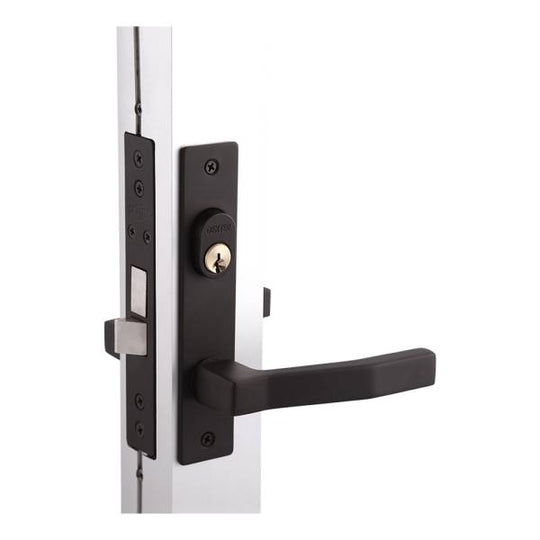 206062 Cerradura para perfil de aluminio con manija negra Dexter