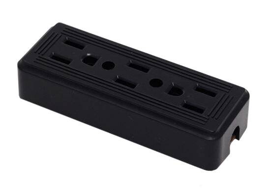 207005 Multicontacto para extension 3 contactos negro granel Kley