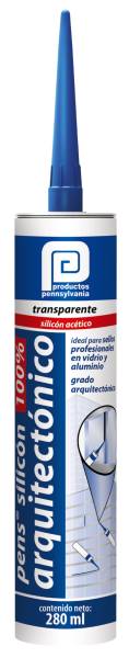 207308 Silicon 100% cartucho 280ml transparente Arquitectonico Pennsylvania