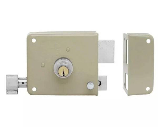 209986 Cerradura sobreponer derecha beige montafacil en caja Phillips