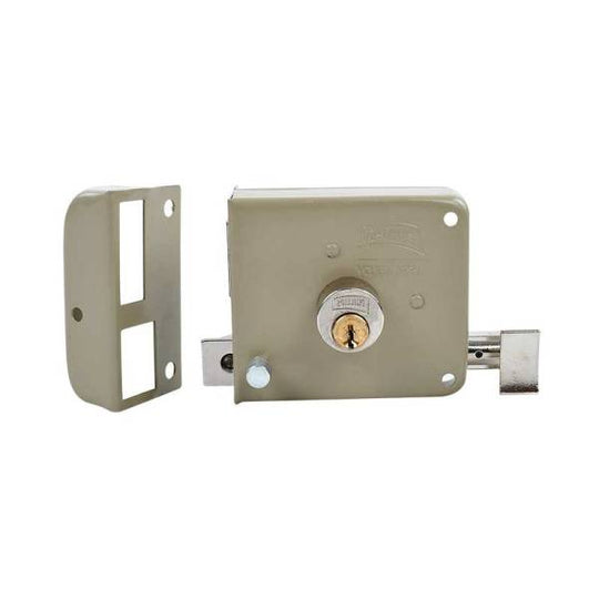 209989 Cerradura sobreponer izquierda beige clasica caja Phillips