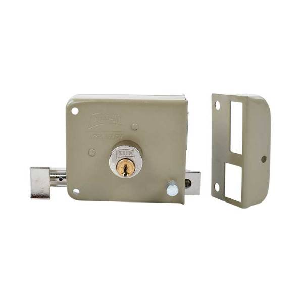 209990 Cerradura sobreponer derecha beige clasica caja Phillips