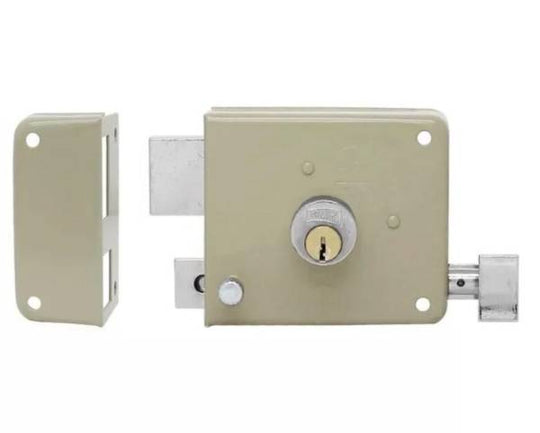 209992 Cerradura sobreponer izquierda beige montafacil caja Phillips