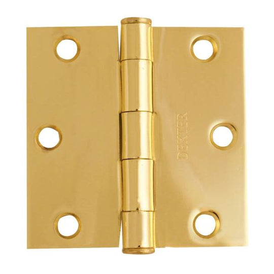 210074 Bisagra cuadrada ligera 3" laton brillante 7207 Dexter